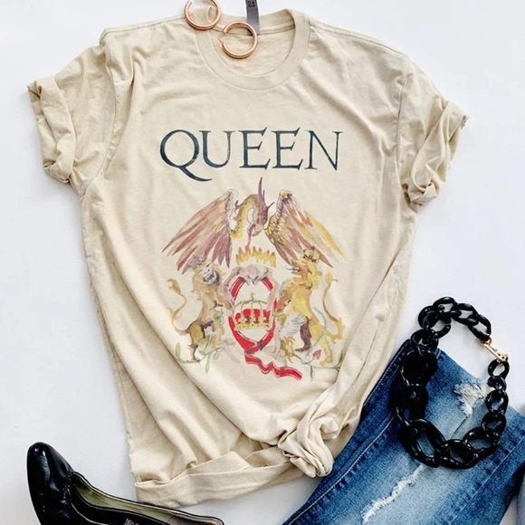 New Queen Band Concert Logo Graphic T-Shirt - Picture 2 of 7
